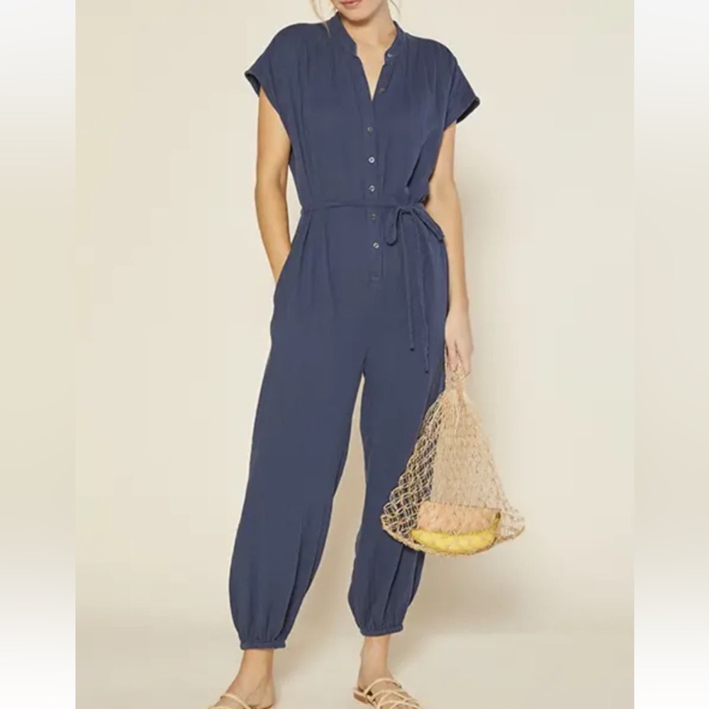 Outerknown muslin cotton Navy Blue Women's Jumpsuit